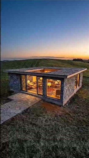 Building a U-Shaped Container Home with Stone Cladding | Full Tour