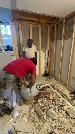 PVC plumbing work with Kishawn home improvement #bathroomrenovation #diy #homeimprovement3