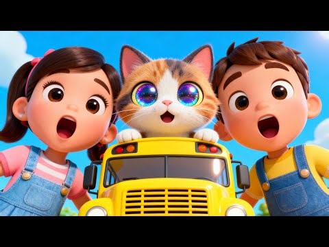 Wheels on the Bus🚌🚌🚌 – Save the Cat | Kids Songs