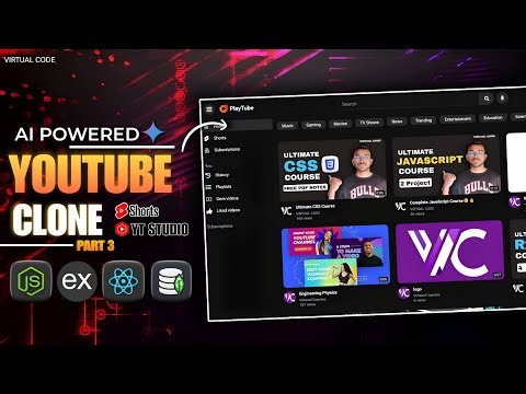 Build an AI Powered YouTube Clone with MERN Stack 🔥 | PART 3 | Studio, AI Search, Recommendations🚀