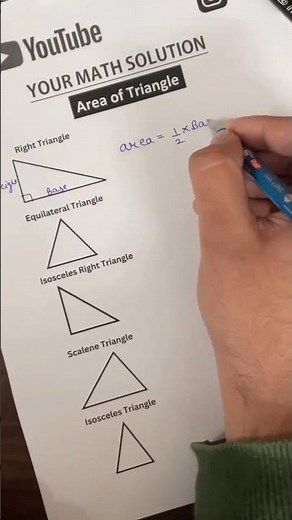 area of different 📐 triangles , equivalent triangle, Right angle triangle, scales triangle