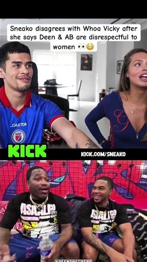 Whoa Vicky tells Sneako AB & Deen are disrespectful to women 😳 #sneako #adrienbroner