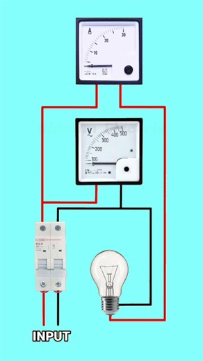 Ammeter & Voltmeter Connection | Easy Method #shorts #electrical #electrician