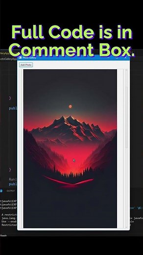 Make a Gallery📷 using JavaFX || By BirenCodes ||#coding #java #javafx #tutorial #gallery #developer