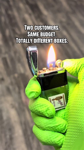 Two $100 lighter mystery boxes. Two completely different customers. Two totally different ways to curate. 🤯 This is what people don’t see — every mystery box starts with a note, a budget, and a dozen possible directions. Do I go: • 2 lighters (1 premium 1 solid piece)? • 3 lighters (all unique, all different)? And then… the second $100 box is a whole different story. If you were curating this box, what would YOU do? 👀 👇 Comment 2 or 3 and tell me why. #VintageLighters #LighterMysteryBox #Pock