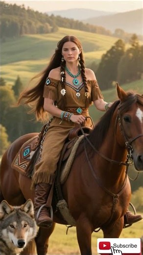 Helena as a Cherokee Woman | Cherokee Horse & Wolf Spirit in 1840s
