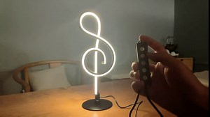 DOLED Smart RGB Desk Light: Musical Note Sign LED Table Lamp Music Sync Color Changing App Control for Home Decor Bedroom Gaming Room Ambient Lighting - Amazon.com