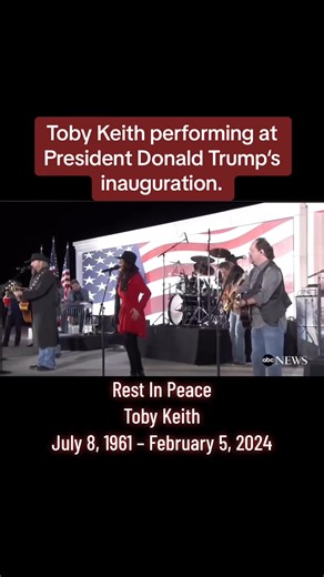Toby Keith performing at President Donald Trump’s inauguration. Rest In Peace Toby Keith. You will be missed. #tobykeith #TobyKeithForever #fans #love #singer #guitar #piano #drums #music #countrymusic #concert #reelsvideoシ #Amazing | Toby Keith Fans