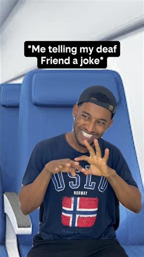 Telling a joke to my deaf friend 💀 #funny