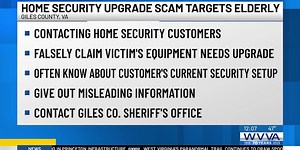 Giles County home security scams
