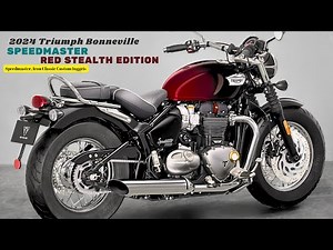 Speedmaster, Icon Classic Custom Inggris | 2024 Triumph Bonneville Speedmaster Red Stealth Edition