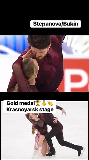 Alexandra Stepanova / Ivan Bukin. Their 17th season together. They took home gold in Krasnoyarsk ice dancing. Vasilisa and Maxim silver. Mironova/ Ustenko bronze #krasnoyarsk #icedance #results #stepanova #bukin #Vasilisa #Maxim #fblifestyle | Calaguas Squad