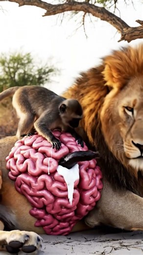 Weirdest Wild Growth Ever! Monkey Acts as Doctor on Lion 😳
