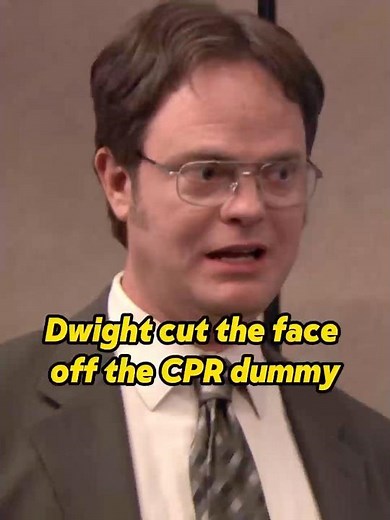 Dwight cut the face off the CPR dummy #shorts #vrial #clips #theoffice #tvshow #film #edit #movie#tv