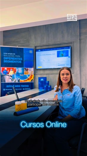 WEG Tintas on Instagram: "🎥 Inscrições abertas para os cursos online! 🗓️ Nos dias 07 e 08 de outubro, aproveite a oportunidade de participar de cursos online gratuitos, acessíveis de qualquer lugar! 💡 Aprenda sobre: ✅ Pintura Líquida Industrial: Identifique e previna defeitos em superfícies metálicas. ✅ Tintas em Pó na Pintura Industrial: Técnicas avançadas para inspeção e correção, garantindo alta qualidade. 🔗 Inscreva-se agora em weg.net, na aba de treinamentos. 🖥️ Prepare-se para transfo