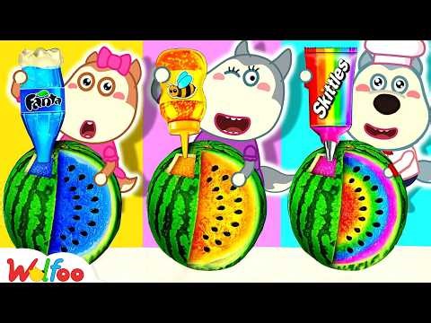 🔴 LIVE: Yummy Rainbow Juice! Learns Healthy Food | Cartoons For Kids | Wolfoo Family