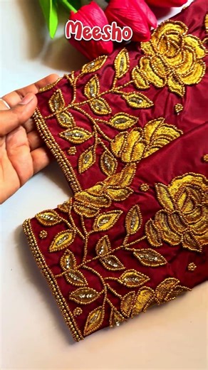 Bridal maggam work blouses | Meesho haul | Aari work | computer embroidery | machine embroidery