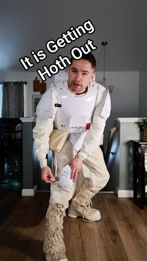 Getting warm in the Snow Trooper Costume #starwars #snowtrooper #unboxing #cosplay #costume #shorts