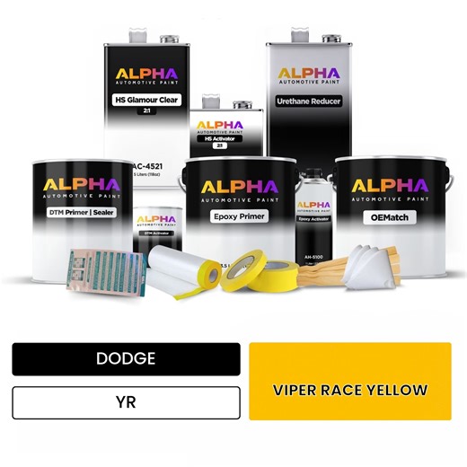 DODGE VIPER RACE YELLOW YR | OEMatch Automotive Vehicle Panit Kit