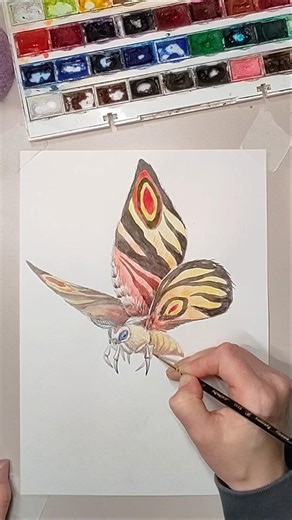 Like the cool Mothra from Godzilla, drawn by our artist Anna!♥️ #モスラ #art #draw #Mothra #godzilla