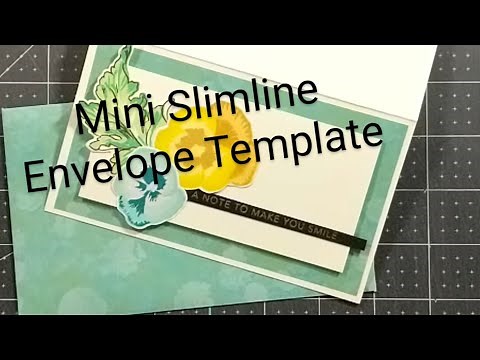 Mini Slimline Card and Envelope Template Tutorial with Jen-Velope Templates! + Lets Make a Card Too!
