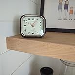 Tinload 4.3" Vintage Retro Analog Alarm Clock, Super Silent Non Ticking Clock with Manual Light, Snooze, Battery Operated, Simply Design, for Living Room, Bedroom, Bedside, Desk(Blue)