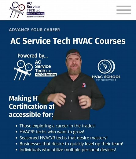 Launch of AC Service Tech's Online HVAC Education Program