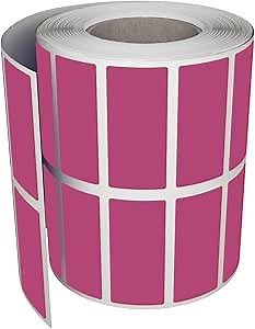 Royal Green Small Rectangle Price Stickers in Pink - 1400 Pack