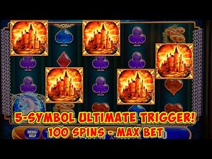 ULTRA RARE 5 SYMBOL JACKPOT TRIGGER on Mystical Unicorn Slot Machine! WMS Classic MAX BET Live Play