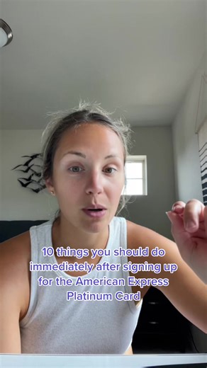 10 things you should do immediately after signing up for the American Express Platinum Card:✨ 1. Register for your annual airline fee credit 2. Apply for your Priority Pass membership card 3. Add your card to your Uber wallet 4. Apply for Global Entry and TSA Precheck 5. Sign up for Clear 6. Request hotel gold status 7. Sign up for car rental elite status 8. Sign up for a Walmart membership 9. Grab your Digital Entertainment credits (includes Audible, The New York Times, SiriusXM, Peacock, Disne