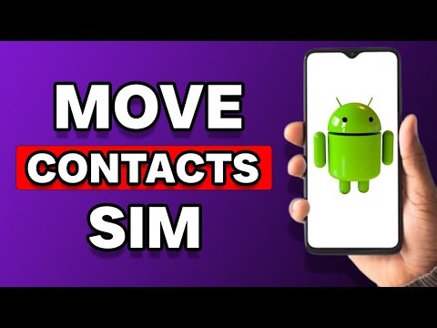 How To Move Contacts From Phone To Sim Card