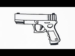 How to Draw a Glock Gun Easy Step by Step