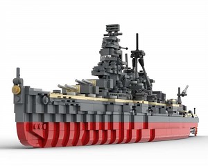 LEGO MOC-100378 1:350 Imperial Japanese Navy Fast Battleship Kongo (1944) (Boat 2018)