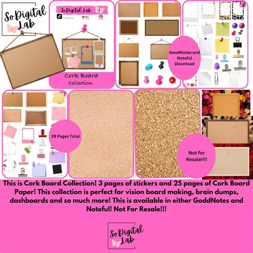 Cork Board Collection! Goodnotes or Noteful Download!! 29 Pages!!! Not for Resale!! - Etsy UK