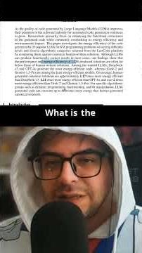 the energy efficiency of LLM generated code