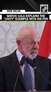 WATCH: Brazilian President Lula da Silva explains the “unity” example with his pen