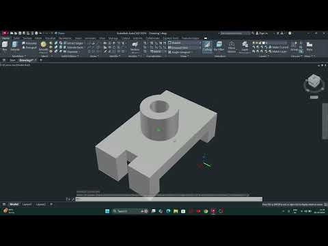 Create a 2D and 3D design using AutoCAD