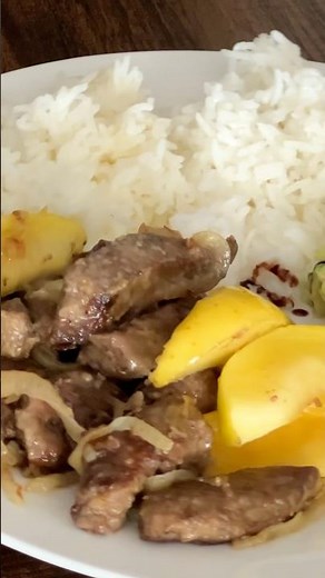 i cooked beef liver. it's NOT bitter 🍎