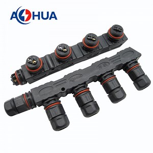 [Hot Item] Male to Female F Splitter 2 Pin Power 1 Input 4 Output Waterproof Connector