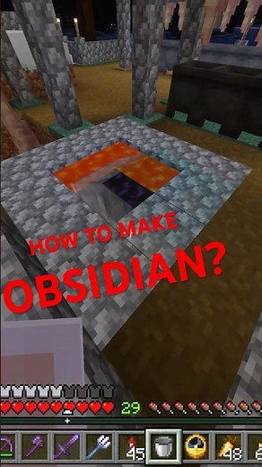 How to Make Obsidian in Minecraft in Seconds! ⛏️🔥 #Shorts