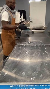 1.3K reactions · 20 shares | Bulk Baking Hack ❄️ When you’re baking in large batches, freezing your layers is a lifesaver. I wrap each layer with the big roll of plastic wrap from Sam’s Club—it seals in moisture and keeps them fresh. And here’s the real trick: roll and fold your layers like I’m showing in this video—it saves so much space in your freezer. Bake smart. #bakingtip #explorepage | Jeromie T. Jones | Facebook