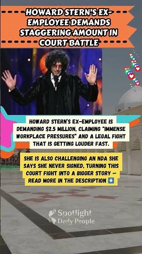 ⚖️ Howard Stern Hit With $2.5M Court Fight 😳 #shorts
