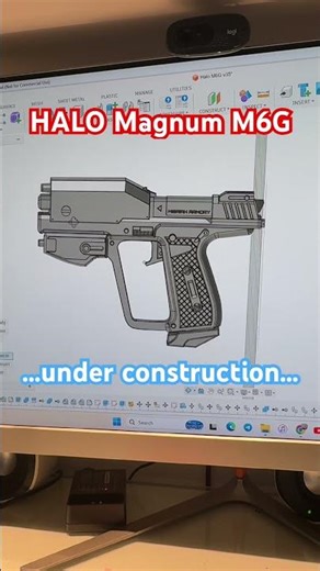 Halo Magnum M6G — 3D model (Fusion 360)