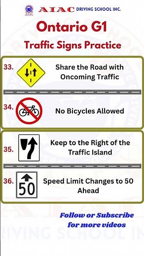 Ontario G1 practice test questions 2025