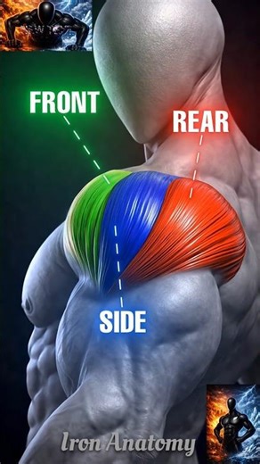 3 Exercises for 3D Shoulders ⚡ #ShoulderWorkout #GymTips