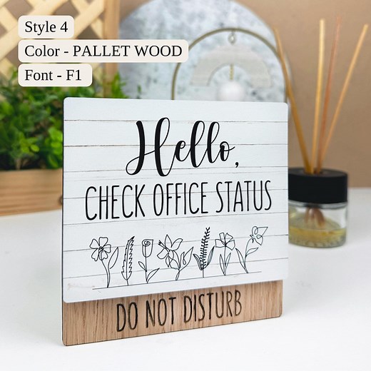 Custom Office Door Sign, Rotating Status Plate, Professional Business Gifts, Personalized Name Sign, Home Office Decor - Etsy