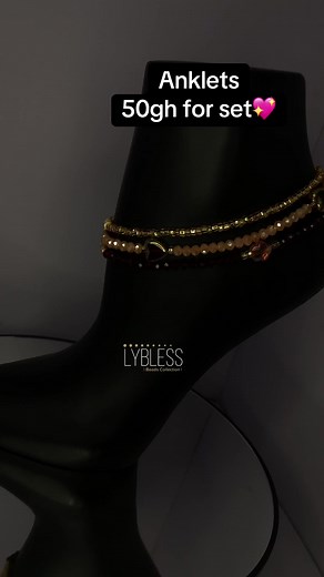 Crystal Anklet set available ❤️💖 #luxury #anklets #beadwork #fyp