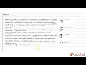 Many lyophilic sols and few lyophobic sols when coagulated under some special conditions changes