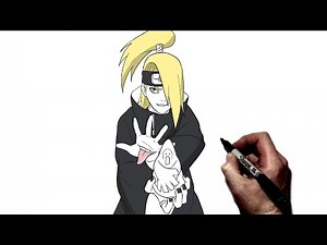How to Draw Deidara | Step by Step | Naruto