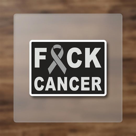 FCK Cancer White Ribbon Sticker Awareness Vinyl Decal Waterproof Laptop Car Gift - Etsy